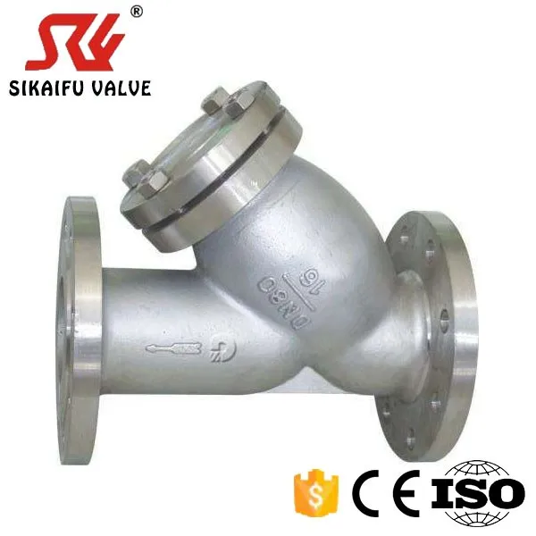 Factory Supply Stainless Steel Hardware CF8 Y-Strainer Flange Connection