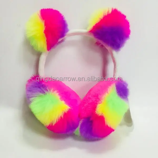 Милые Женщины Девушки кошачьими ушками Регулируемая Складная уютный пушистый мех зимние