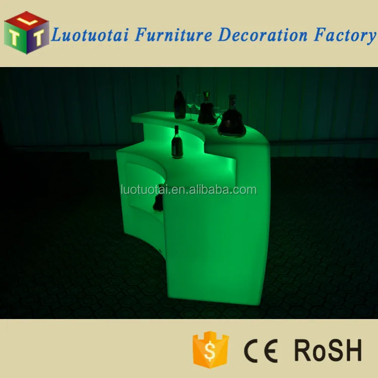 
Illuminated flashing color changing led bar furniture/portable bar counter/led plastic bar counter 