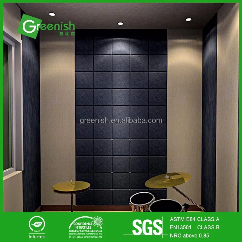 Fire Retardant And 100% PET Sound Absorption Wall Panel