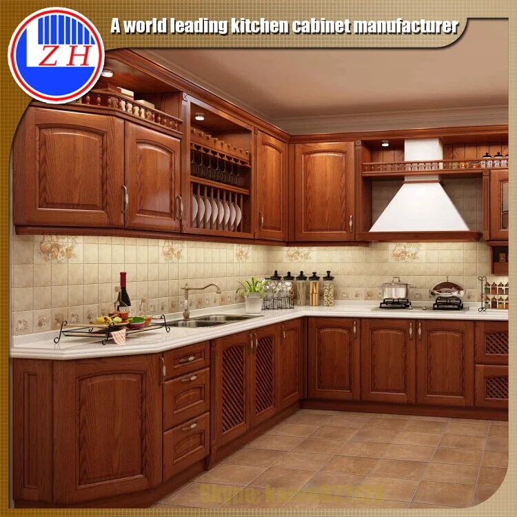 Cambodia Project Simple Design White Lacquer Hotel Kitchen Cabinets