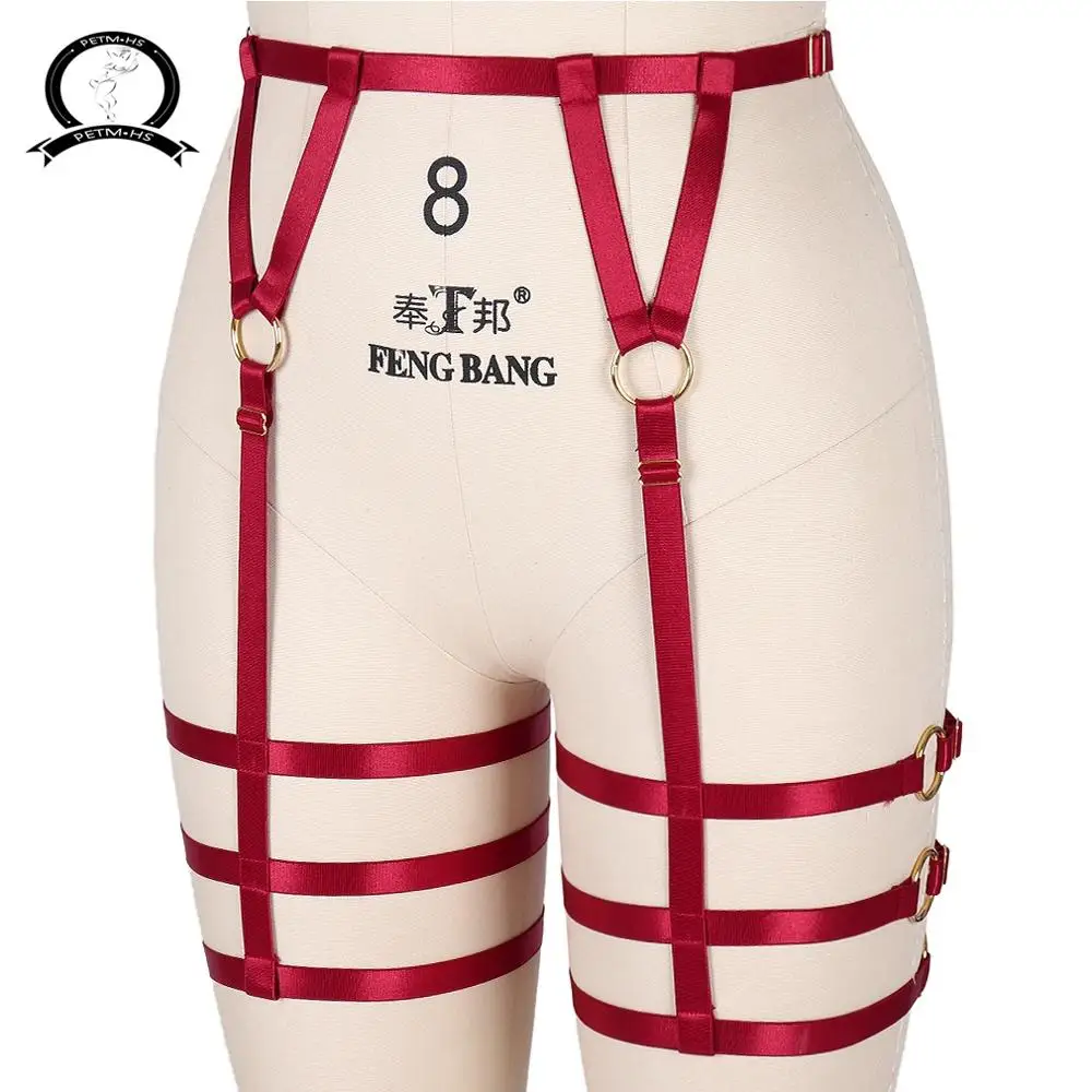 Gothic Heart Harness Garter Women High Waist Belts Set Mesh Lingerie Fashion Bondage Garter Sexy Pole Dance Bondage