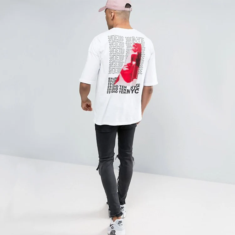 Уличная одежда для скейтборда, 100% хлопок, шелкографическая печать, Мужская Уличная одежда, модная белая дешевая футболка на заказ