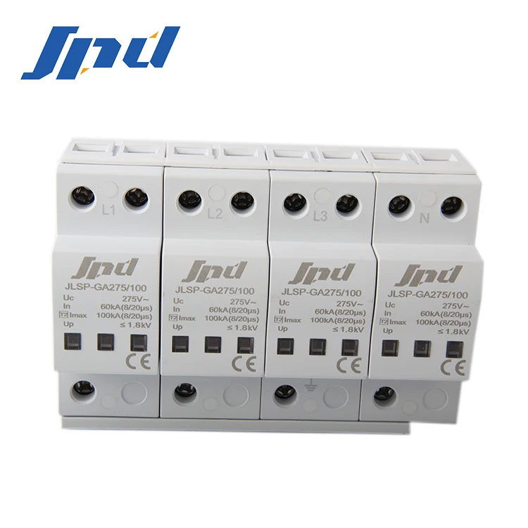 JINLI spd 275V ac surge protection device 100ka 4P lighting surge protector