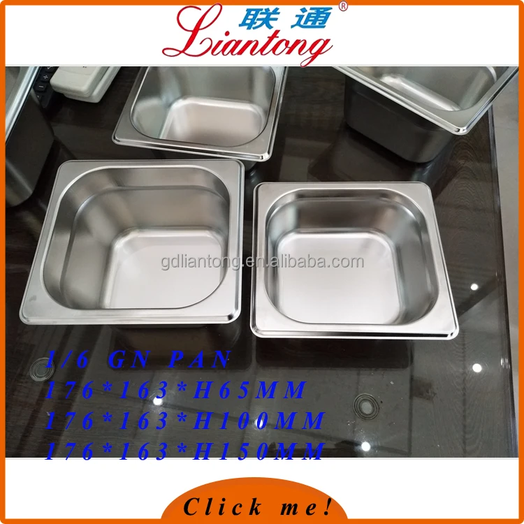 1/6 10 см LFGB сертификации нержавеющая сталь Анти-jam Gn пищевой Пан мороженое