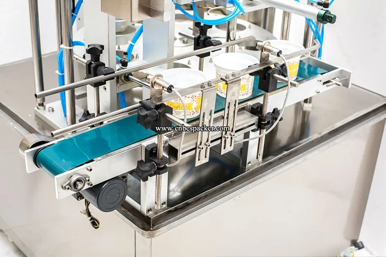 Автоматическое кубок наполнения и запайки пластиковой крышкой с закачки газа