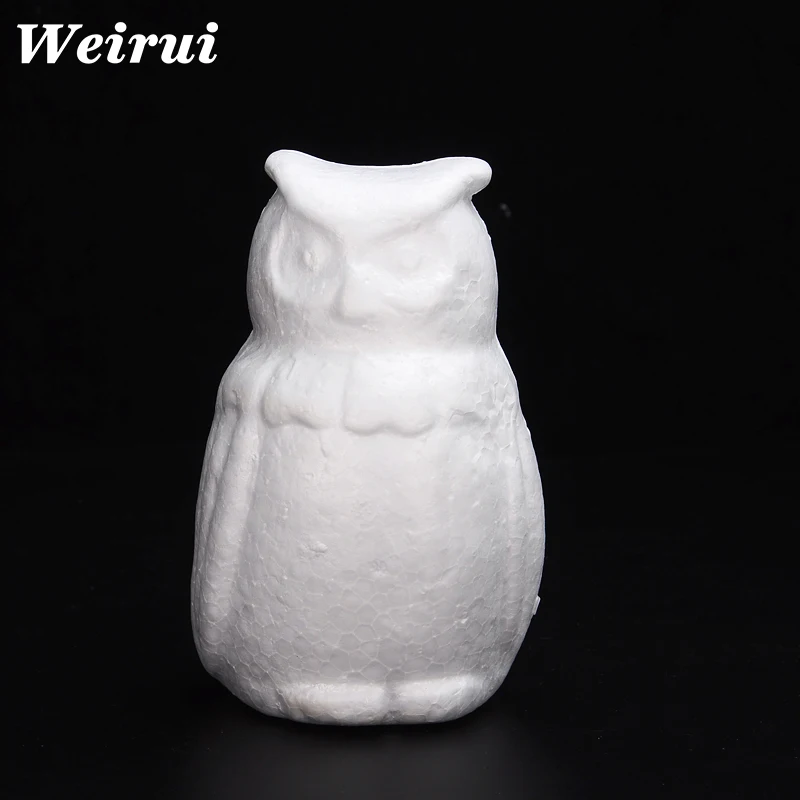 EPS animal shape White color styrofoam owl ornaments for DIY painting