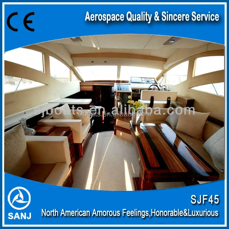 China 45ft luxury yacht boat with Cummins Marine Engines for sale