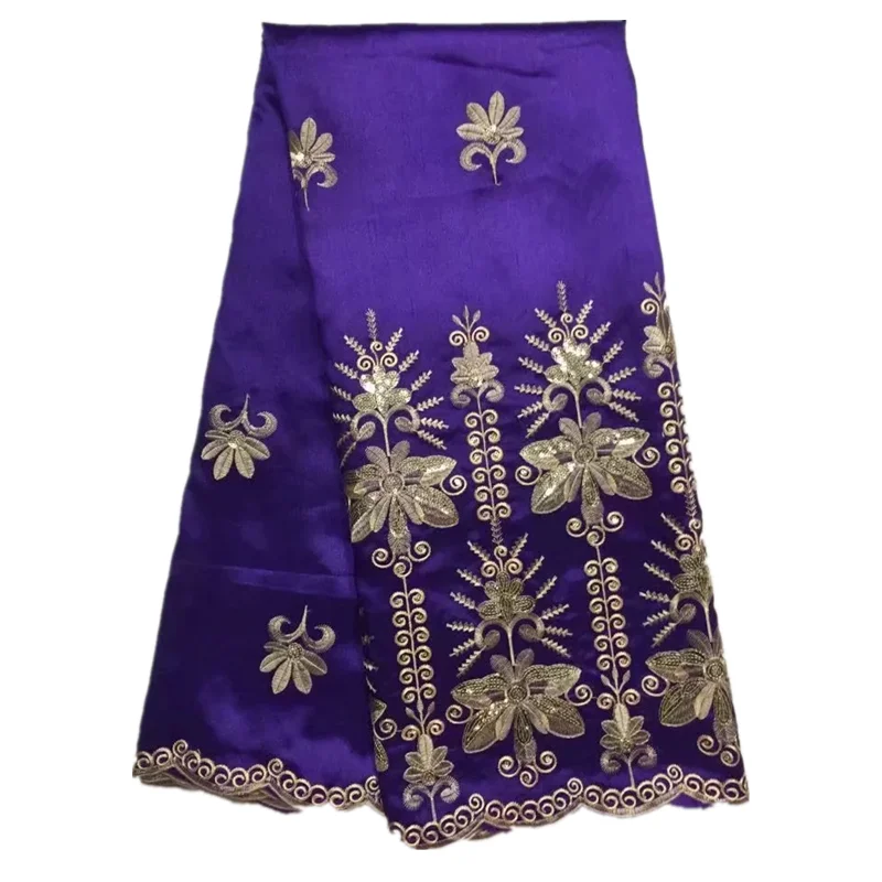
Hot Sale New Design Lace nigerian Indian George Lace With Nice Flower African George wrapper For Wedding 