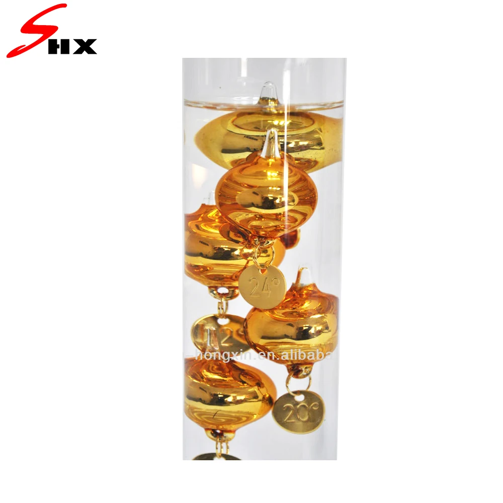 5 golden ball galileo thermometer
