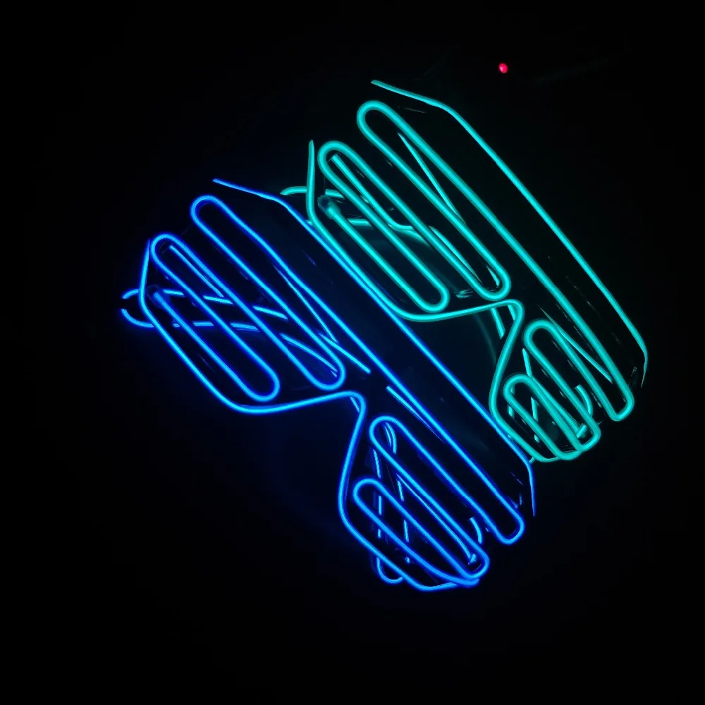 Factory direct sale professional waterproof el wire shutter neon led glasses party
