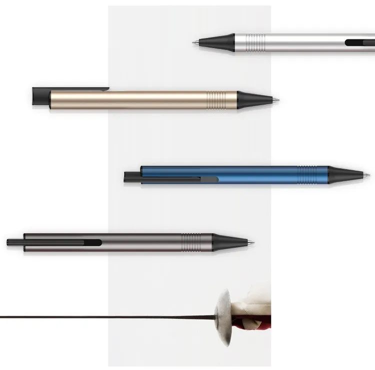 Wholesale 1.0mm Writing Click Ball Refill Ink Ballpoint Pens With Engraved Logo