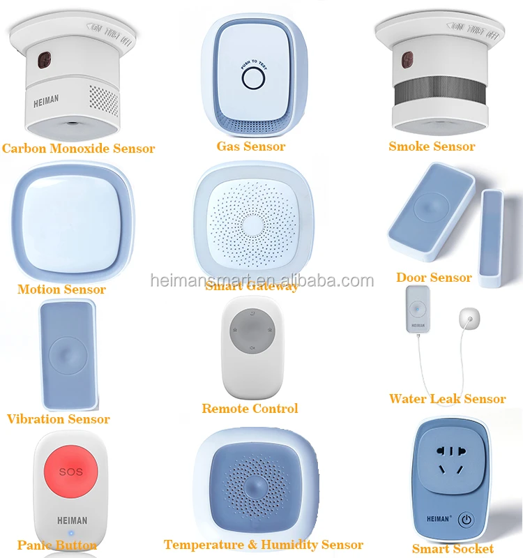 Heiman EN14604 approved Zigbee battery low-voltage alert smoke alarm smart photoelectric smoke detector for fire alarm