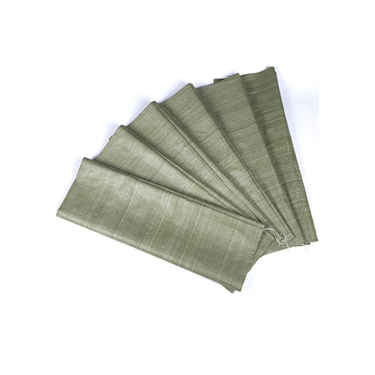 low price Russia Green construction waste garbage polypropylene bags pp woven rice packing bag