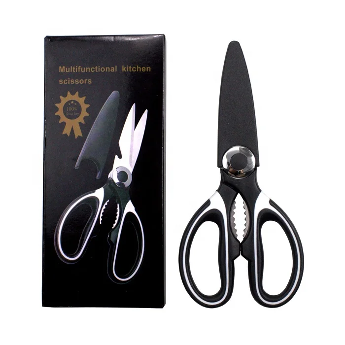 
Home stainless steel clever multifunction professional laser Seafood scissors kitchen scissors shears 