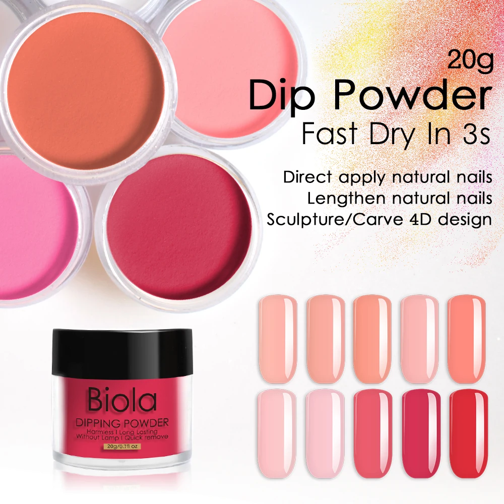 
Long lasting fast dry acrylic dip powder for nails without activator 