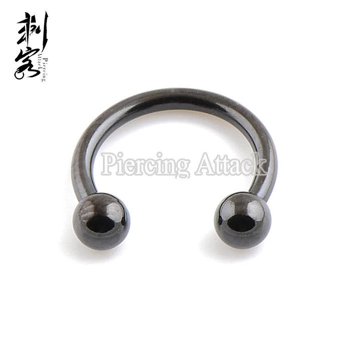 Titanium Anodized Circular Barbells Horseshoes Body Piercing Jewelry