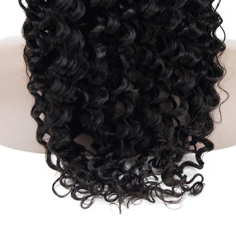 
Dropshipping deep wave lace wigs 100% raw unprocessed malaysian 1b natural human hair full lace wig 