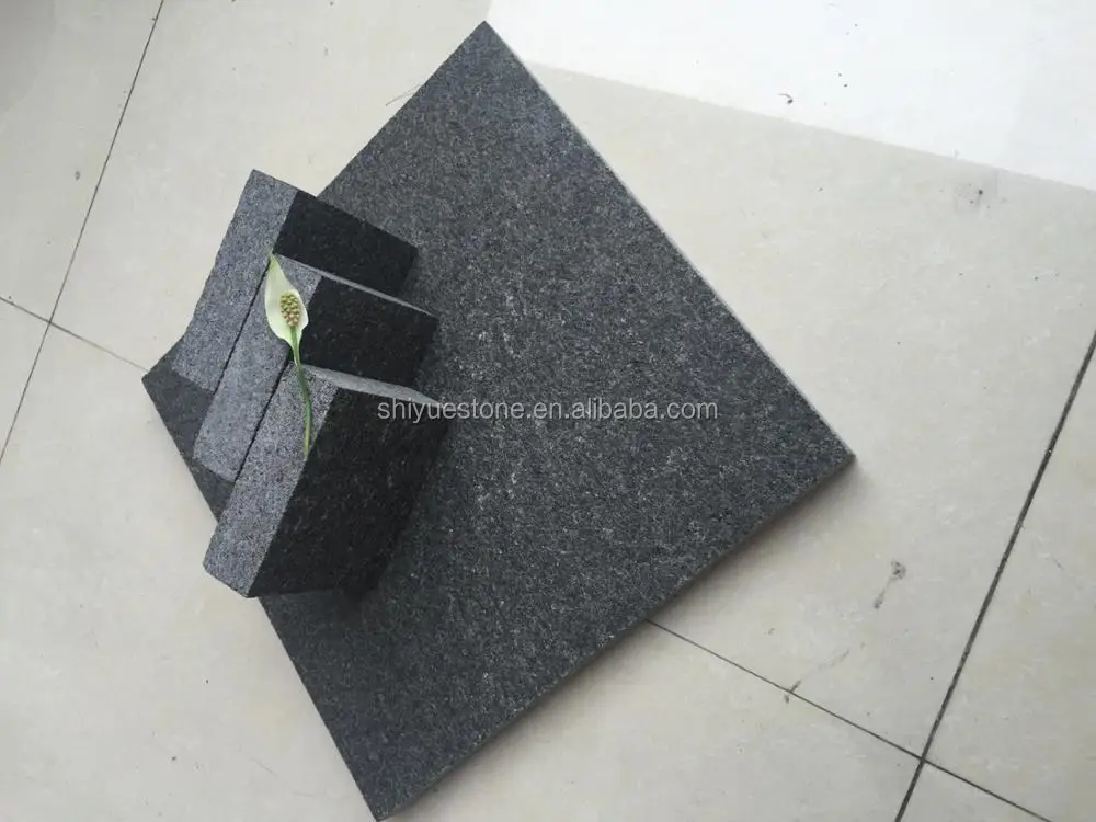 G659 Low Cost Basalt Flamed Brush Tile