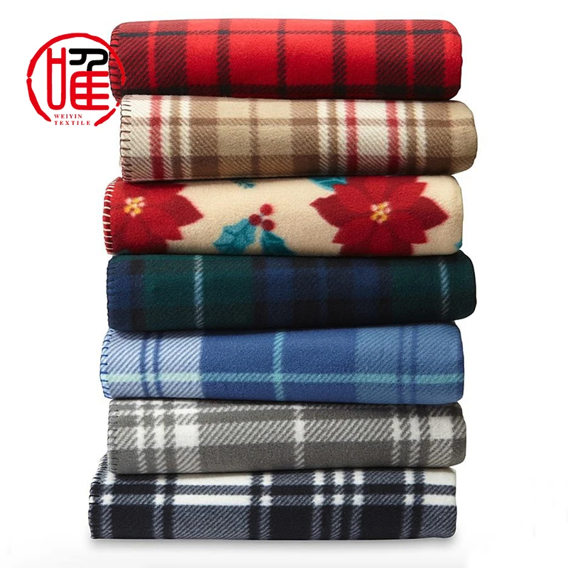 Luxury Thickened Plaid Dyed Soft Warm Fluffy Fuzzy Couch Throw Mink Soft Polar Fleece Throw Blanket Wholesale