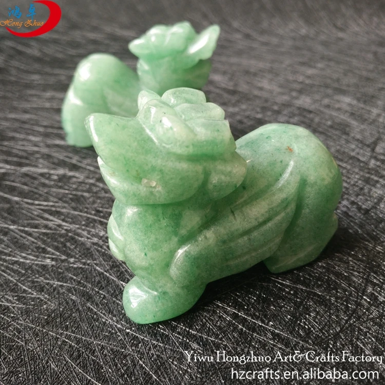 Зеленый нефрит Дракон Статуя оптом rocks украшения ручной работы драконы