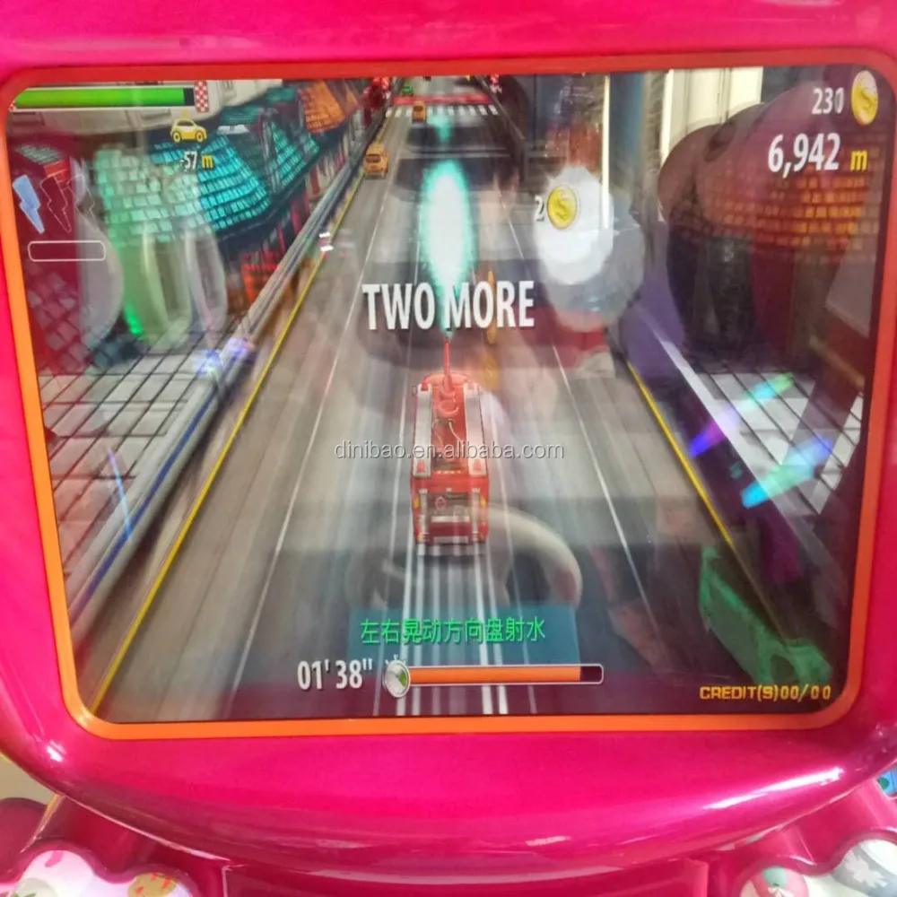 Dinibao Manufacturer cheap coin operated policy catch thief kids amusement racing game machine