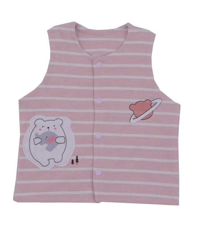 
Wholesale Organic Cotton Unisex Infant Toddler Spring Autumn Baby Vest Waistcoat 