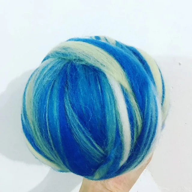 mix color wool fabric super bulk needle felt wool top wholesale merino wool roving