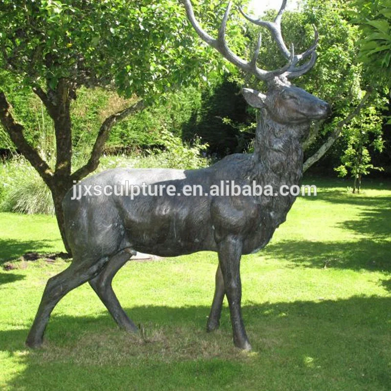 
Life Size Metal Brass Deer Statue 