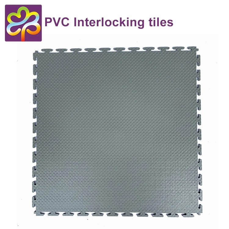 Free sample pvc tiles indoor recyclable material interlocking plastic flooring tiles