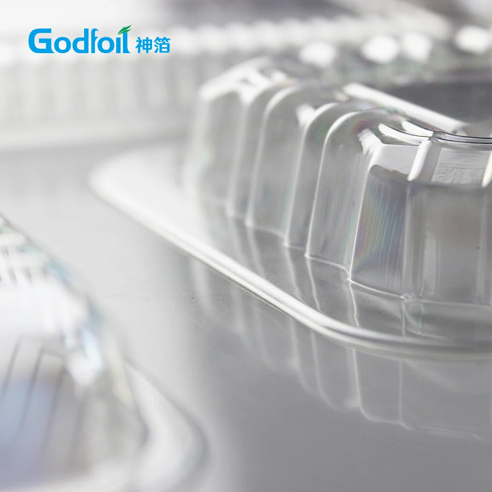 Take Away Food Container Disposable Aluminum Foil Rectangular Container With Plastic Lid Cardboard Covers