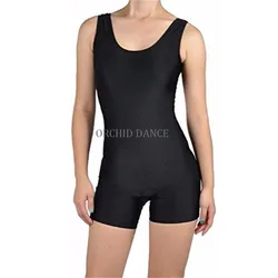 Factory Wholesale High Quality Shiny Nylon Spandex Dance Wear Tank Women Unitard
