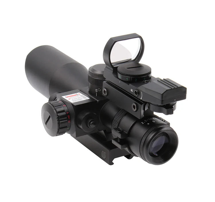 
NcDe 2.5-10x40 Tactical Rifle Scope Dual Illuminated Mil-dot W/ RED(GREEN) Sight, Rail Mount and 4 Reticle Red/Green Dot 