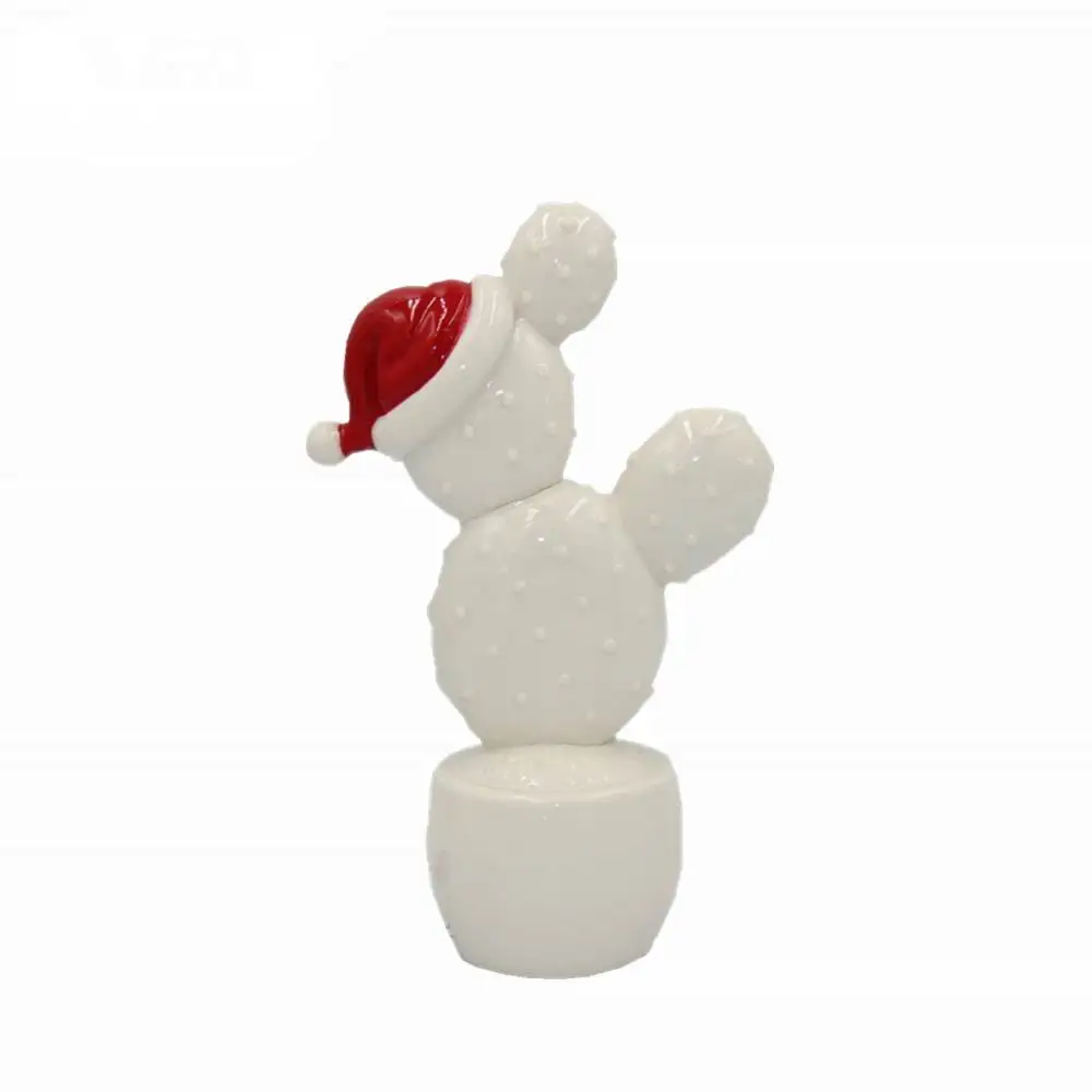 
Christmas ceramic home decoration porcelain santa claus LED light and cactus from vivid gifts 