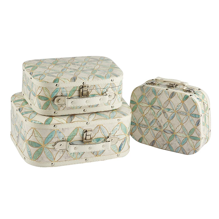 Beautiful travel suitcase 3pcs set retro leather