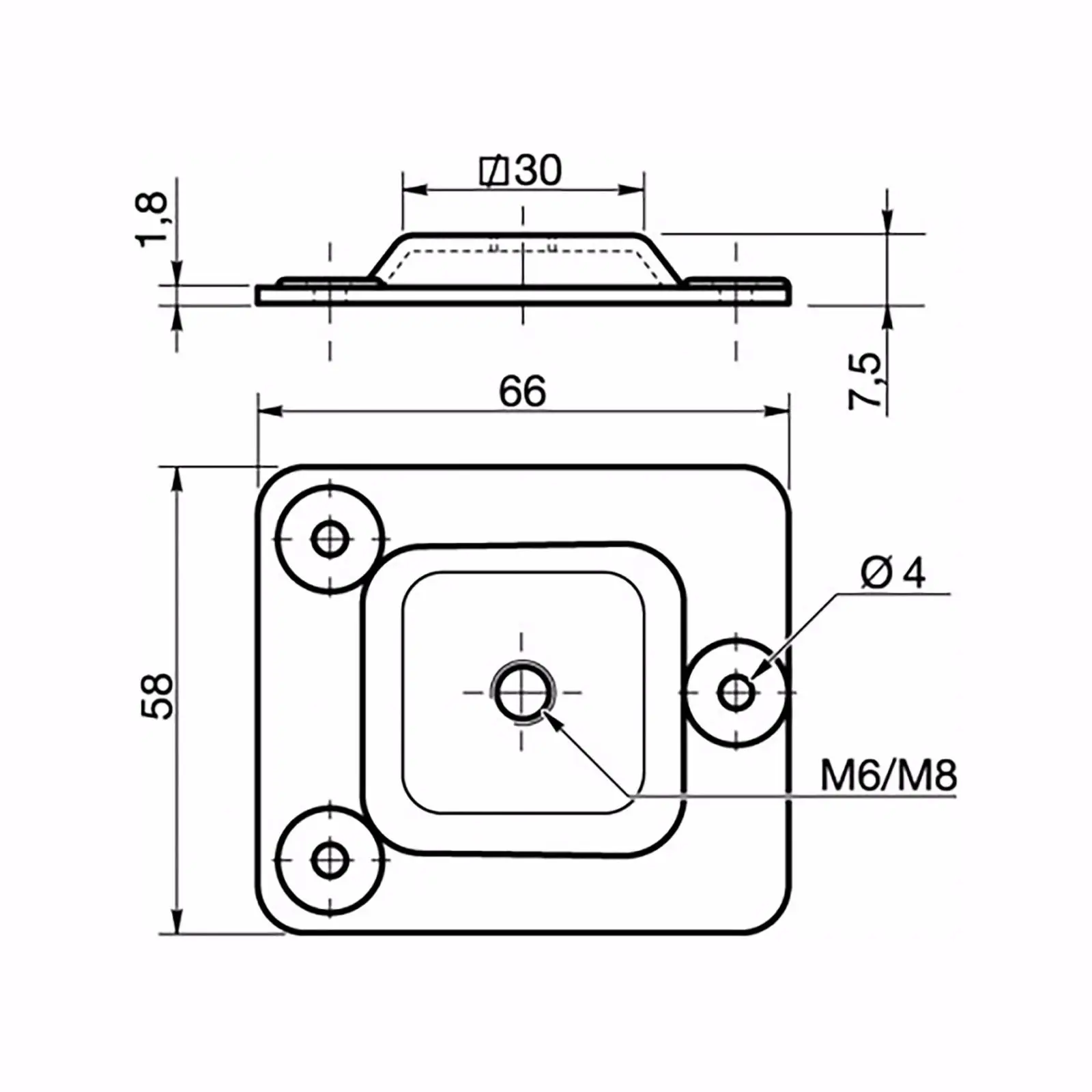 
M8 Fixing Brackets Mounting Plates Level Angle Designs for Feet Foot Legs 
