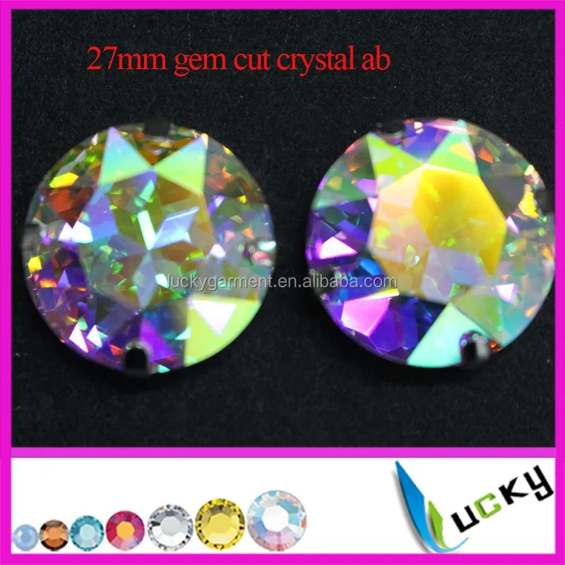 
 Лучшее качество, большой круглый драгоценный камень 27 мм, точка резки, кристалл ab, стразы с металлическими настройками, стразы K9  
