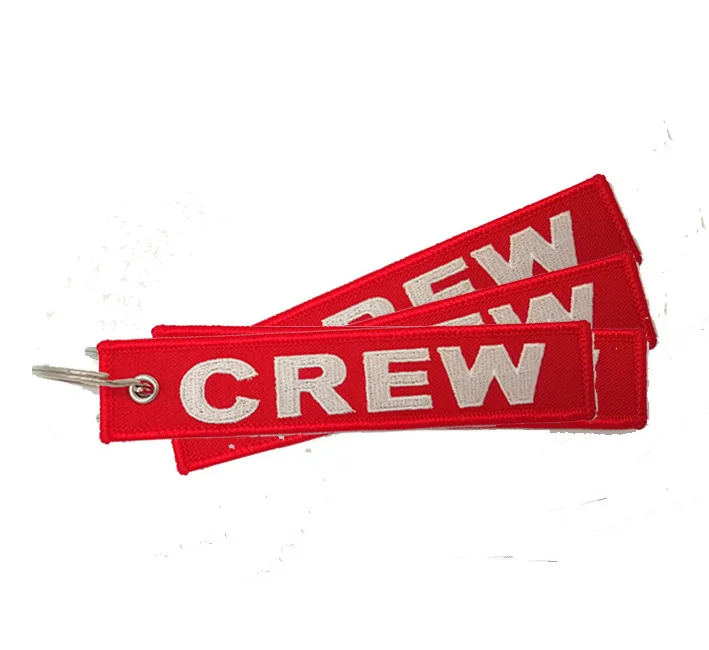 Textile Superior Quality Aviation Key Tag Aircraft Keychains Custom Embroidered Keychain Logo