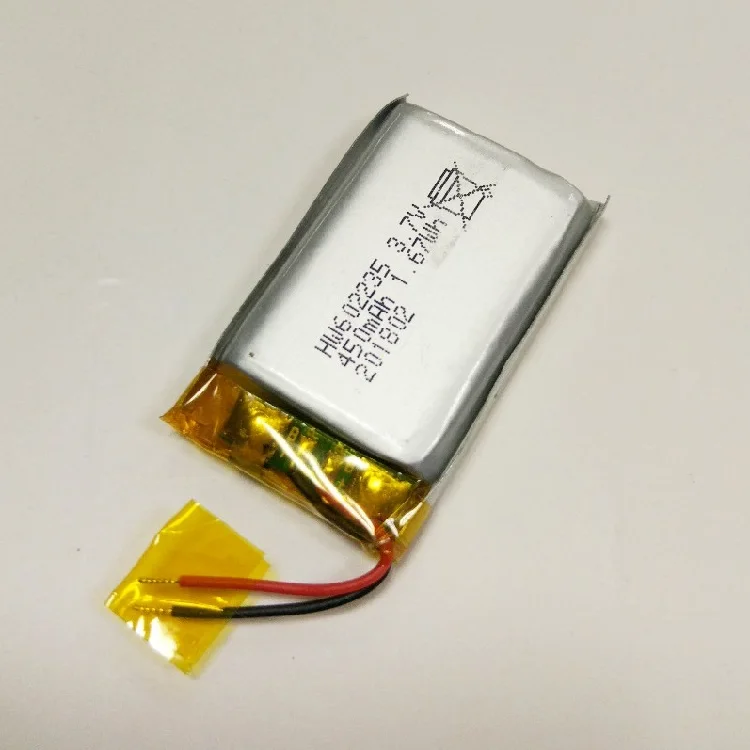 Customized 3.7v li-ion polymer battery 450mAh rechargeable lithium polymer batteries for smart watch