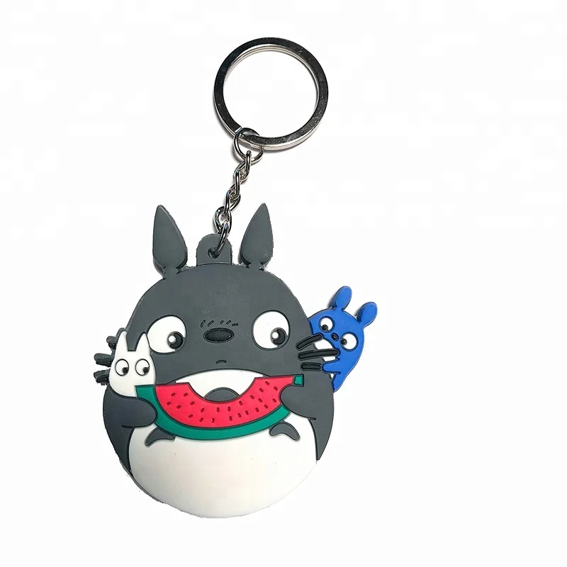 China Factory Wholesale Custom Totoro Anime Pvc Keychain