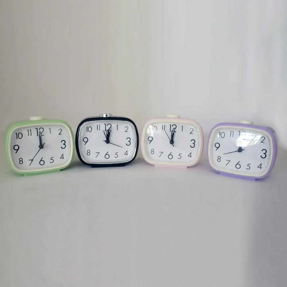 Pink Mini Quartz Travel Alarm Clock with Snooze and Night Light cheap