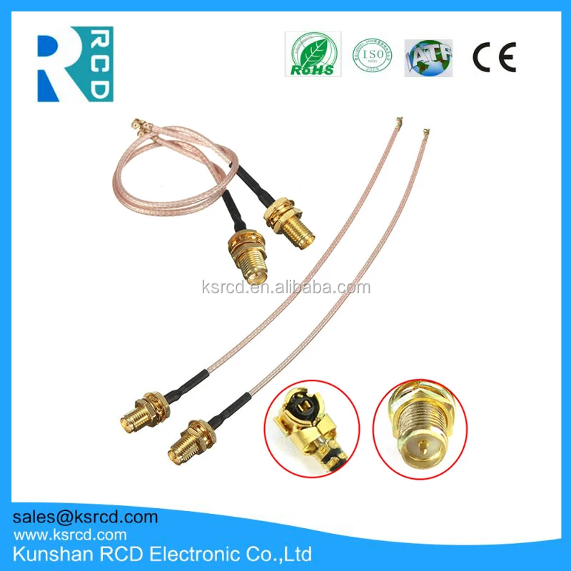 Сделано в Китае Sma ufl Разъем RF Косичку Кабель RG174