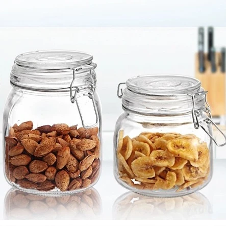 
3L big size jar wholesale custom round glass storage jar with lid 