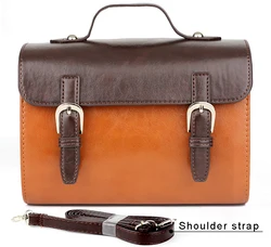 Brown Instax Fujifilm Mini Film Camera Case Protective Messenger Bag