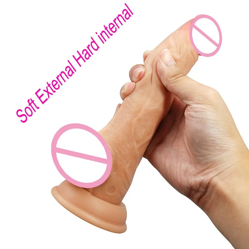 Liquid Silicone Dildo Artificial Vibrating Realistic Penis Mushroom Head Horse Dildo With Suction Cup Sex Toys for Couple