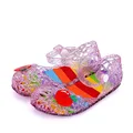 Fashion Brand Crystal Hollow Kids Jelly Shoes Rainbow Girls Sandals Summer Kids Shoes Casual Sandalia Infantil