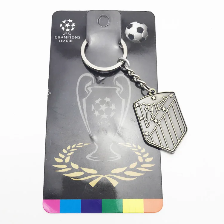 Promotional Gift Football Club BAR RMA Key Rings Logo Sport Themed Key Rings Alloy Material