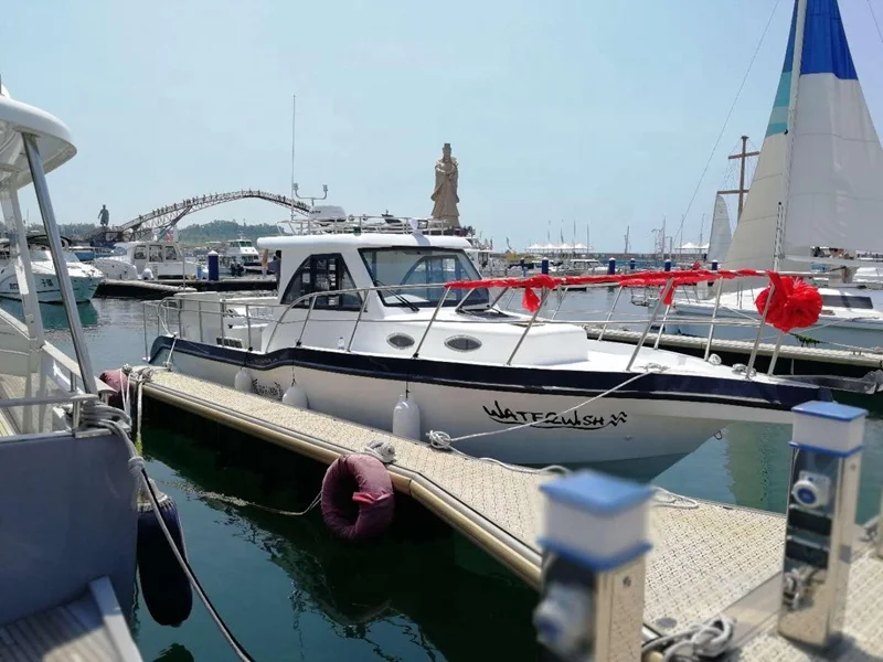 Waterwish New Style Popular Sail Boat Fast Yacht Fiberglass Luxury Boat With Oil Tank