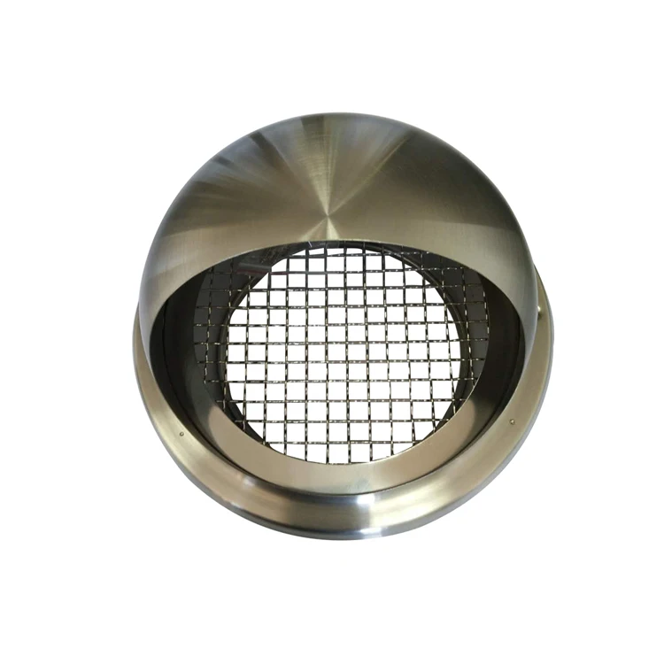 High quality hot selling Stainless Steel Wall Air Vent Cover Hood End Ducting Round Grille Ventilation Cover