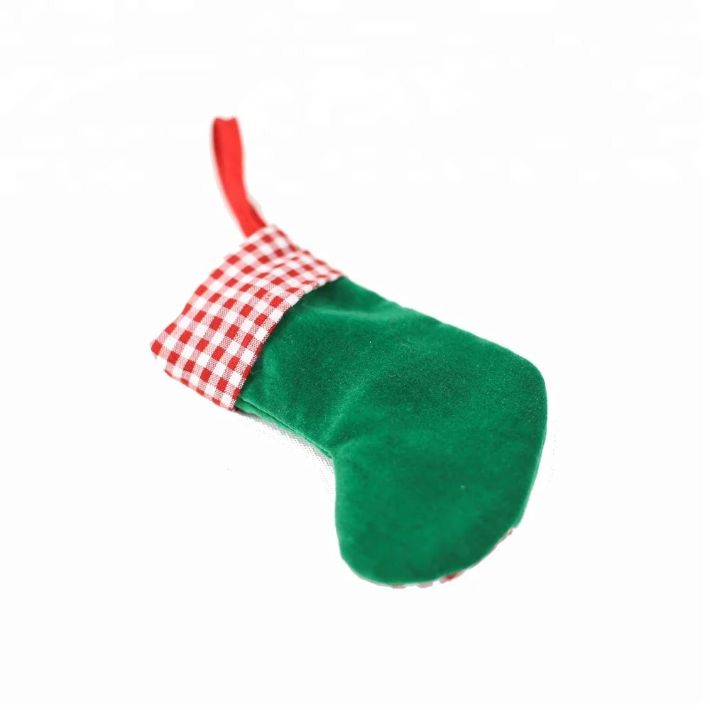 Applique Crutch Stocking Socks Imported Christmas Ornaments